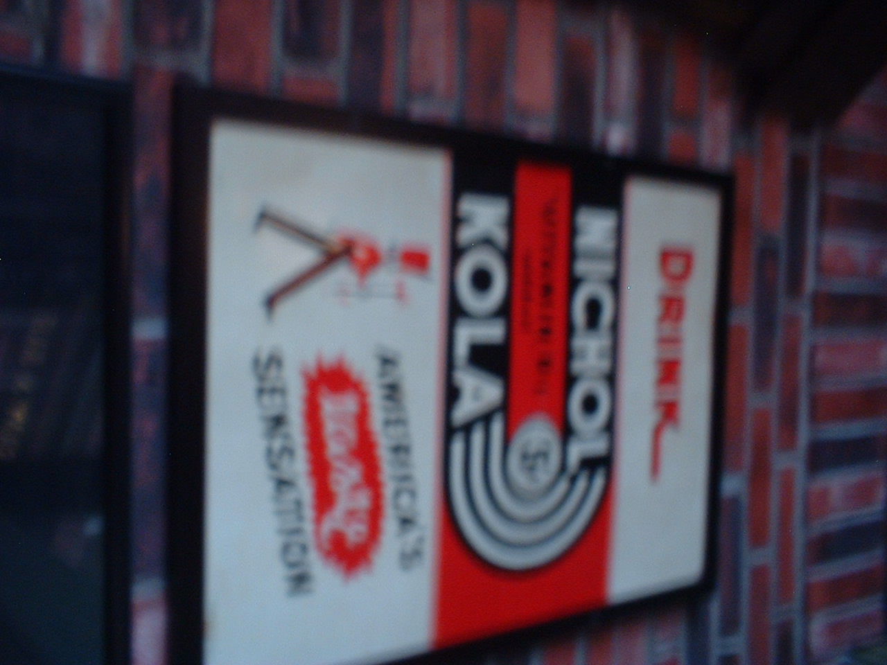 A very confusing black, white, and red image.
